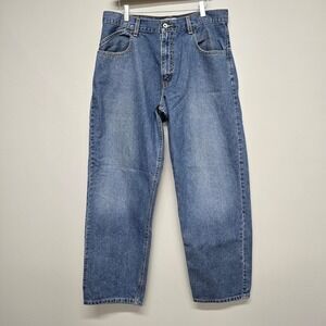 Levis SilverTab Baggy Jeans Mens 34x32 Blue Loose Fit Skater Y2K Denim